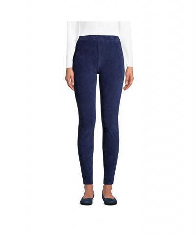 Women's Tall Sport Knit High Rise Corduroy Leggings Blue $29.59 Pants