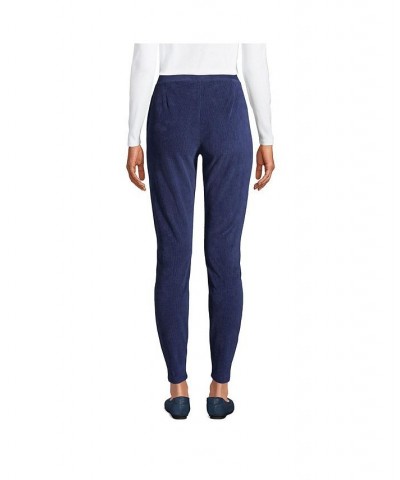 Women's Tall Sport Knit High Rise Corduroy Leggings Blue $29.59 Pants