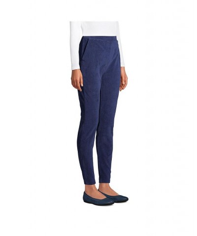 Women's Tall Sport Knit High Rise Corduroy Leggings Blue $29.59 Pants