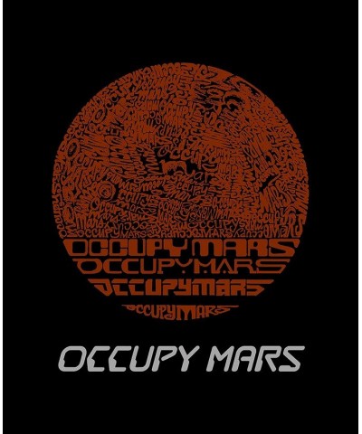 Women's Word Art Occupy Mars Flowy Tank Top Black $26.09 Tops