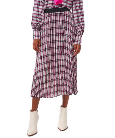 Women's Plaid Pleated Skirt Wildflower Multi $18.83 Skirts