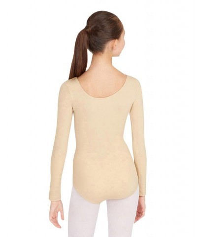 Long Sleeve Leotard Light Suntan $19.91 Tops