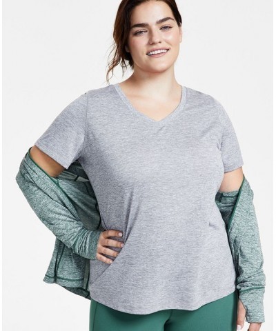 Women's Essentials Rapidry Heathered Performance T-Shirt Gray $9.87 Tops