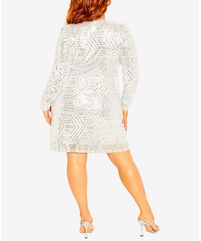 Trendy Plus Size Bright Lights Dress White $55.60 Dresses