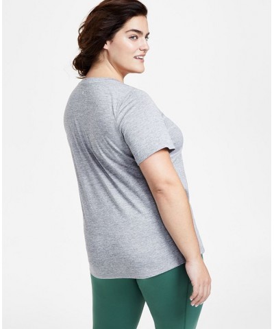 Women's Essentials Rapidry Heathered Performance T-Shirt Gray $9.87 Tops