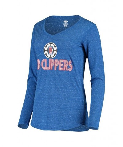 Women's Red Royal LA Clippers Long Sleeve T-shirt and Shorts Sleep Set Red, Royal $35.00 Pajama