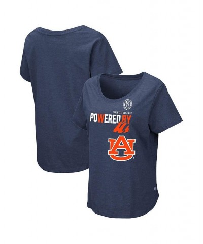 Women's Heathered Navy Auburn Tigers PoWered By Title IX T-shirt Heathered Navy $18.89 Tops