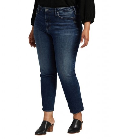 Plus Size Infinite Fit ONE SIZE FITS FOUR High Rise Straight Leg Jeans Indigo $20.32 Jeans