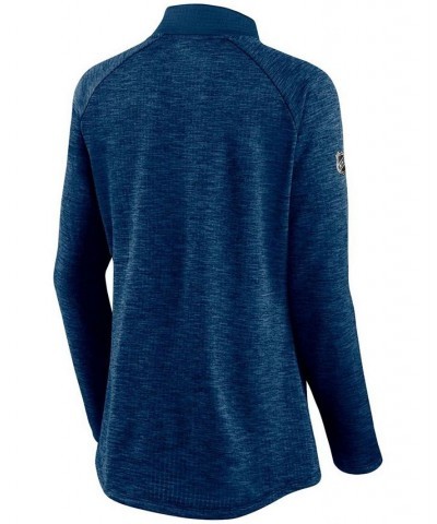 Women's Seattle Kraken Authentic Pro Travel and Training Raglan Quarter-Zip Jacket Navy, Heathered Navy $40.80 Jackets