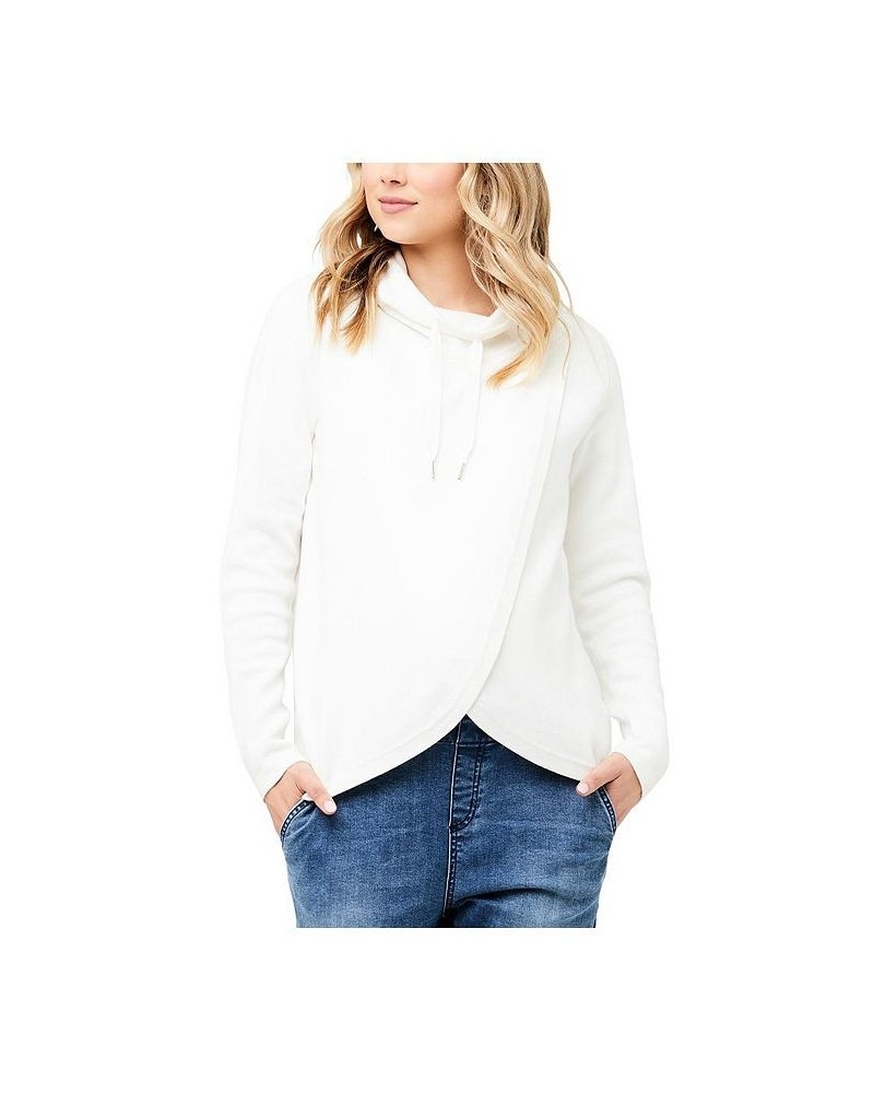 Women's Cassie Cross Over Nursing Knit Off White $43.70 Sweaters