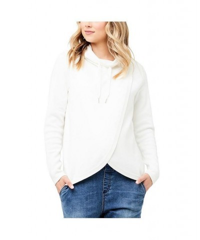 Women's Cassie Cross Over Nursing Knit Off White $43.70 Sweaters