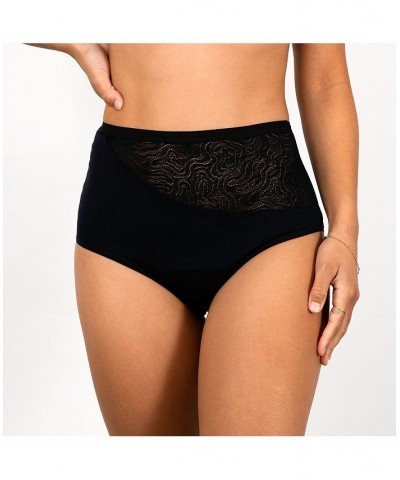 Leak proof High Waist Brief - Heavy Absorbency Black $28.91 Panty