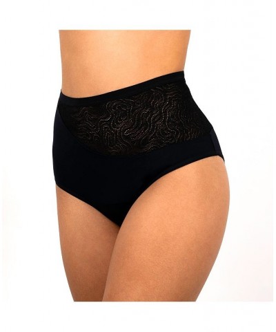 Leak proof High Waist Brief - Heavy Absorbency Black $28.91 Panty