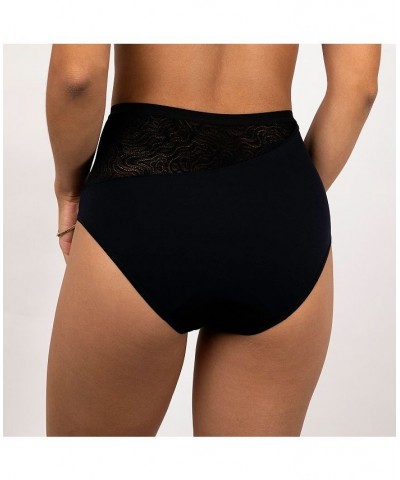 Leak proof High Waist Brief - Heavy Absorbency Black $28.91 Panty