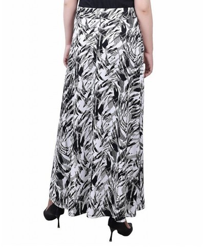 Women's Maxi Length Skirt Black Zebraduo $18.88 Skirts