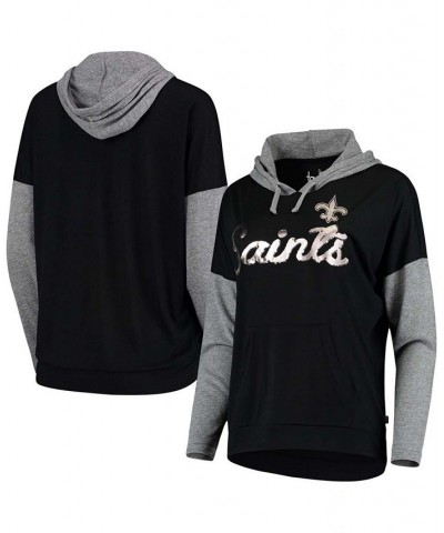 Women's Black Gray New Orleans Saints Without Limits Pullover Hoodie Black $24.40 Sweatshirts