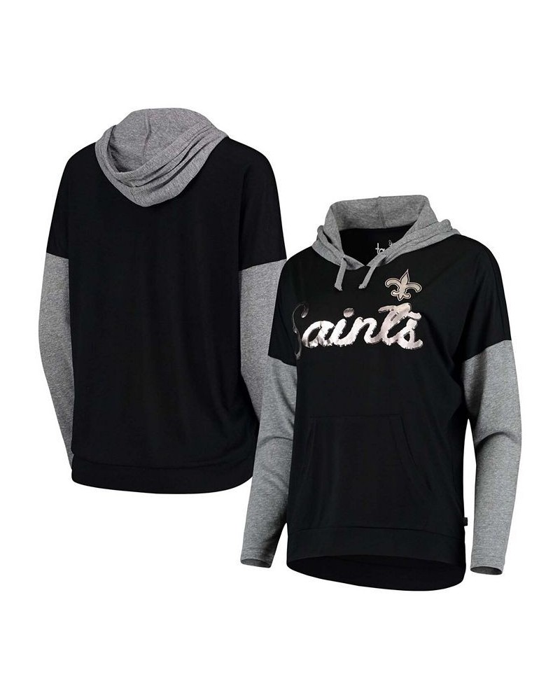 Women's Black Gray New Orleans Saints Without Limits Pullover Hoodie Black $24.40 Sweatshirts