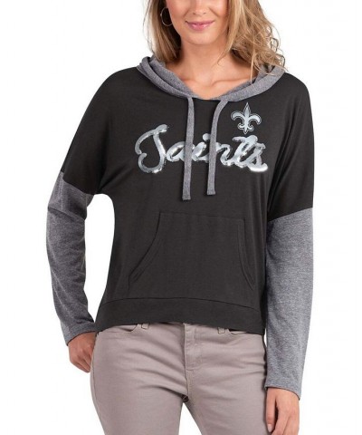 Women's Black Gray New Orleans Saints Without Limits Pullover Hoodie Black $24.40 Sweatshirts