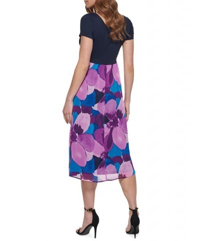 Printed Woven Midi Combo Dress Magnolia Multi $69.50 Dresses