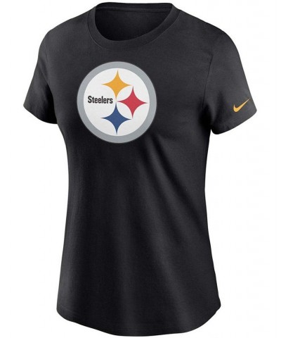 Women's Black Pittsburgh Steelers Logo Essential T-shirt Black $20.70 Tops