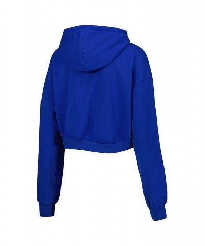 Women's Royal Buffalo Bills Cropped Pullover Hoodie Royal $38.00 Sweatshirts