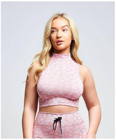 Women's Mystique Mink Recycled Leopard Vest - Mink Pink $26.40 Tops