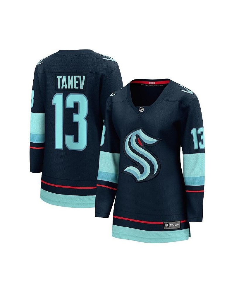 Women's Brandon Tanev Deep Sea Blue Seattle Kraken Home Premier Breakaway Player Jersey Deep Sea Blue $79.20 Jersey