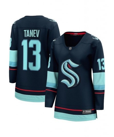 Women's Brandon Tanev Deep Sea Blue Seattle Kraken Home Premier Breakaway Player Jersey Deep Sea Blue $79.20 Jersey