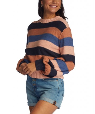 Juniors' Loft Music Striped Sweater Mood Indigo $29.92 Sweaters