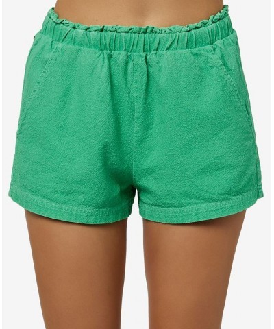 Juniors' Carlene Linen & Cotton Shorts Gumdrop Green $18.42 Shorts