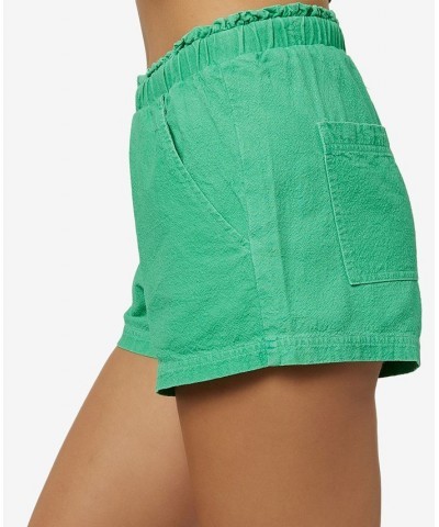 Juniors' Carlene Linen & Cotton Shorts Gumdrop Green $18.42 Shorts