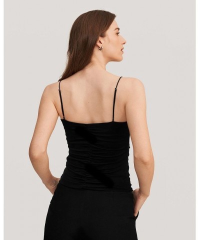 Women's Achillea Silk Knit Camisole Black $52.52 Tops