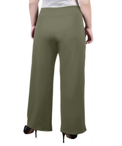 Plus Size Pull On with Sash Pants Green $15.18 Pants