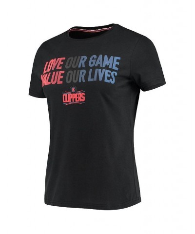 Women's Black LA Clippers Social Justice Team T-shirt Black $22.50 Tops