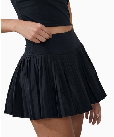 Women's Ultimate Tennis Mini Skirt Black $30.79 Skirts