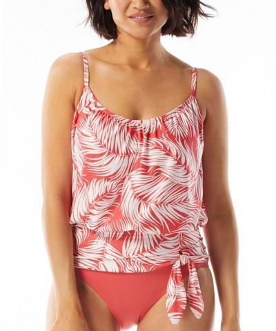 Women's Contours Clarity Bandeau Printed Tankini Top Bloom $49.82 Swimsuits