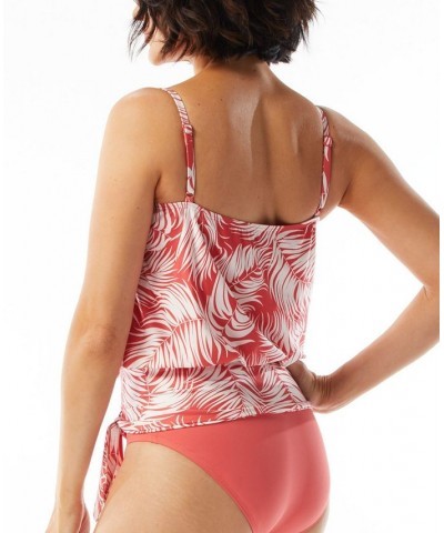 Women's Contours Clarity Bandeau Printed Tankini Top Bloom $49.82 Swimsuits