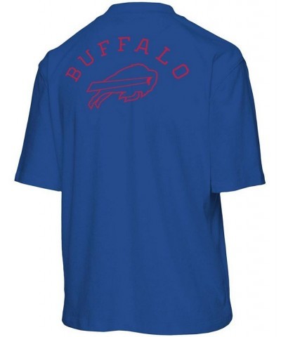 Women's Royal Buffalo Bills Half-Sleeve Mock Neck T-shirt Royal $22.08 Tops