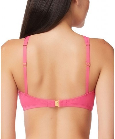 Ring-Neckline Bikini Top Pink $24.11 Swimsuits