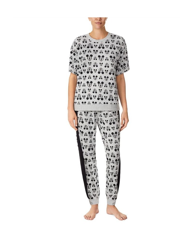 Women's Mickey Mouse Short-Sleeve Sleep Top Silver $13.24 Sleepwear