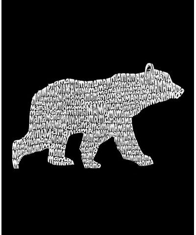 Women's Word Art Mama Bear T-shirt Black $16.80 Tops