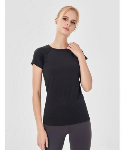Miracle Play Short Sleeve Top for Women Onyx $21.28 Tops