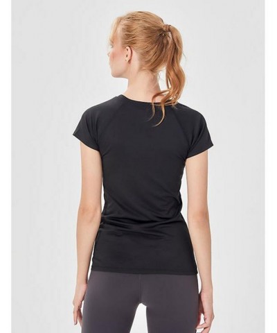 Miracle Play Short Sleeve Top for Women Onyx $21.28 Tops