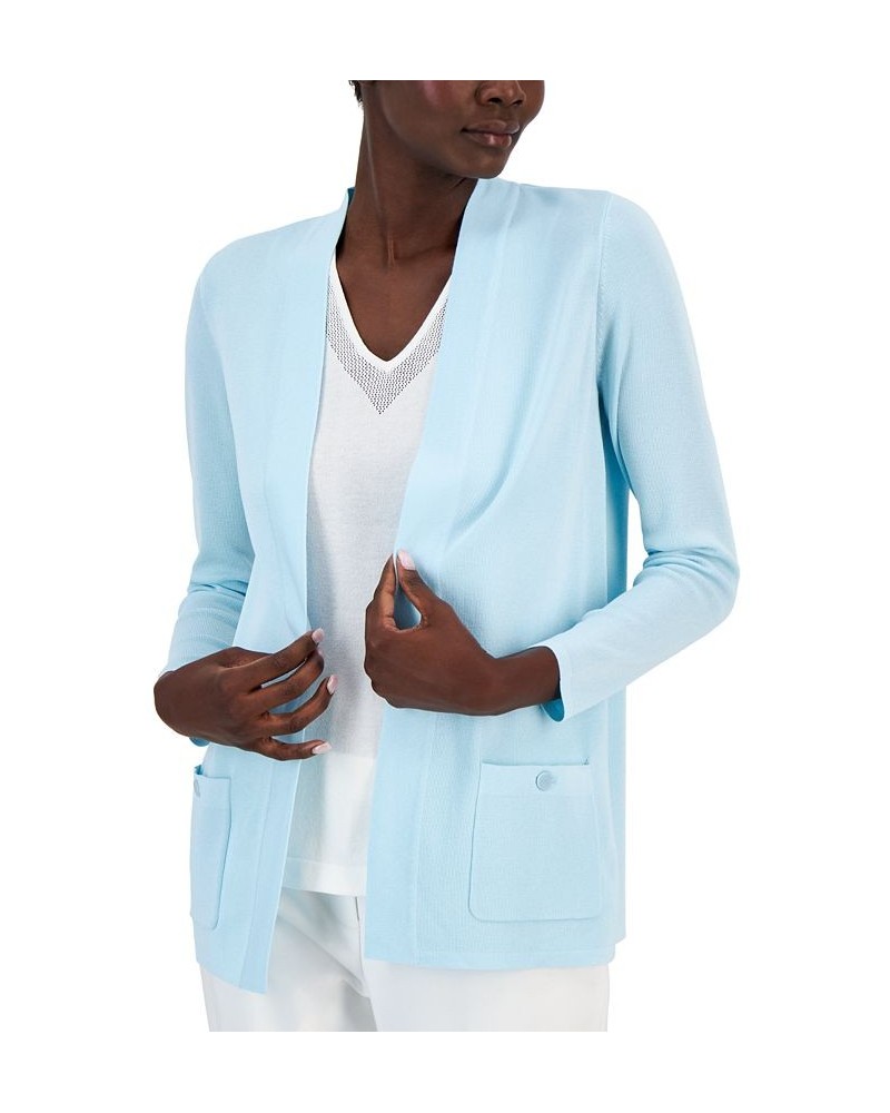 Malibu Open-Front Cardigan Blue $54.45 Sweaters