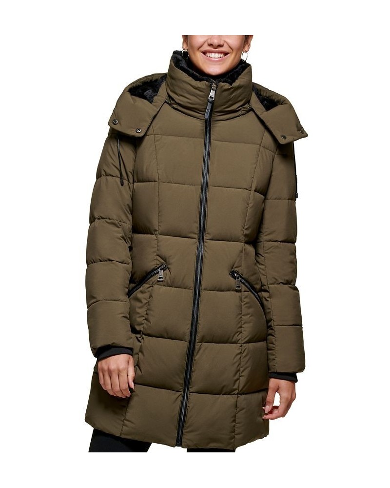 Women's Hooded Puffer Coat Loden $77.90 Coats