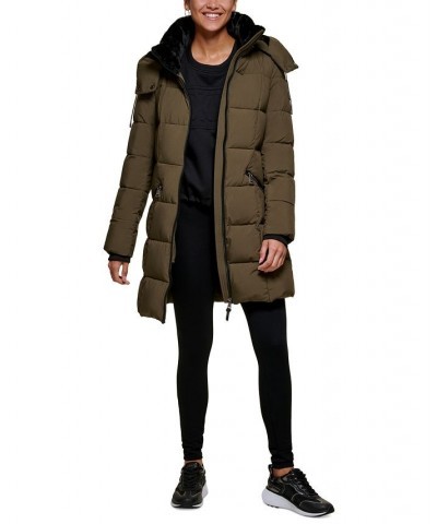 Women's Hooded Puffer Coat Loden $77.90 Coats