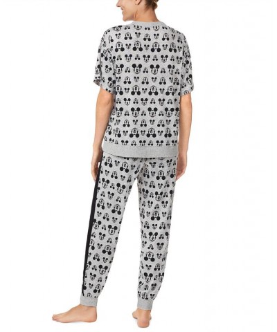Women's Mickey Mouse Short-Sleeve Sleep Top Silver $13.24 Sleepwear