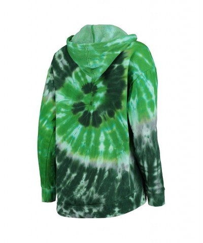 Women's Green Oregon Ducks Slow Ride Spiral Tie-Dye Oversized Pullover Hoodie Green $25.20 Sweatshirts