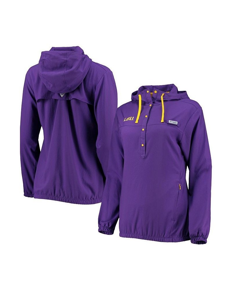Women's Purple LSU Tigers Tamiami Sun-Protection Omni-Wick Pullover Hoodie Purple $32.00 Sweatshirts