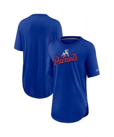 Women's Royal New England Patriots Historic Logo Weekend Tri-Blend T-Shirt Royal $26.09 Tops